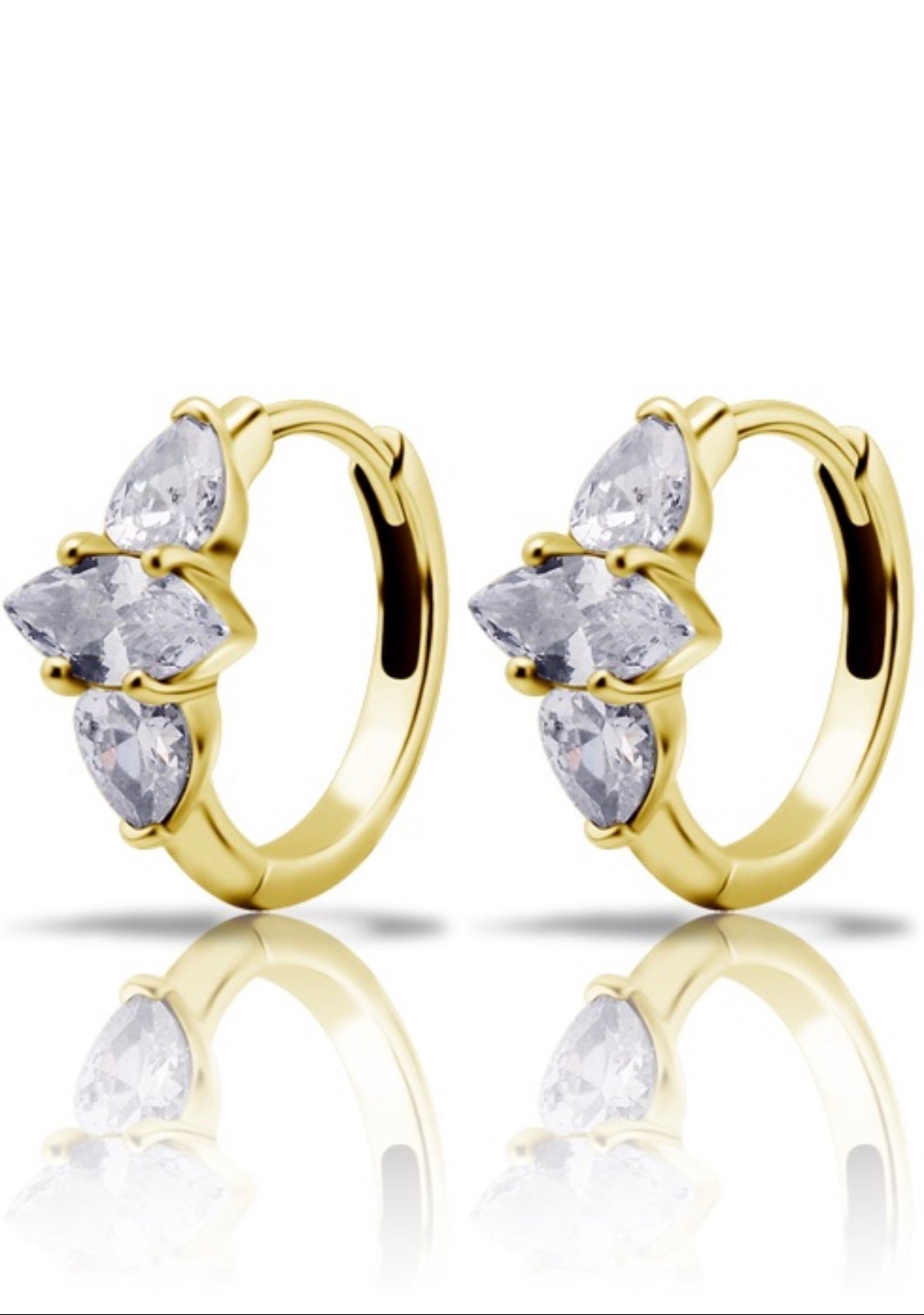 Marquise Cubic Zirconia Pair Hoop Set