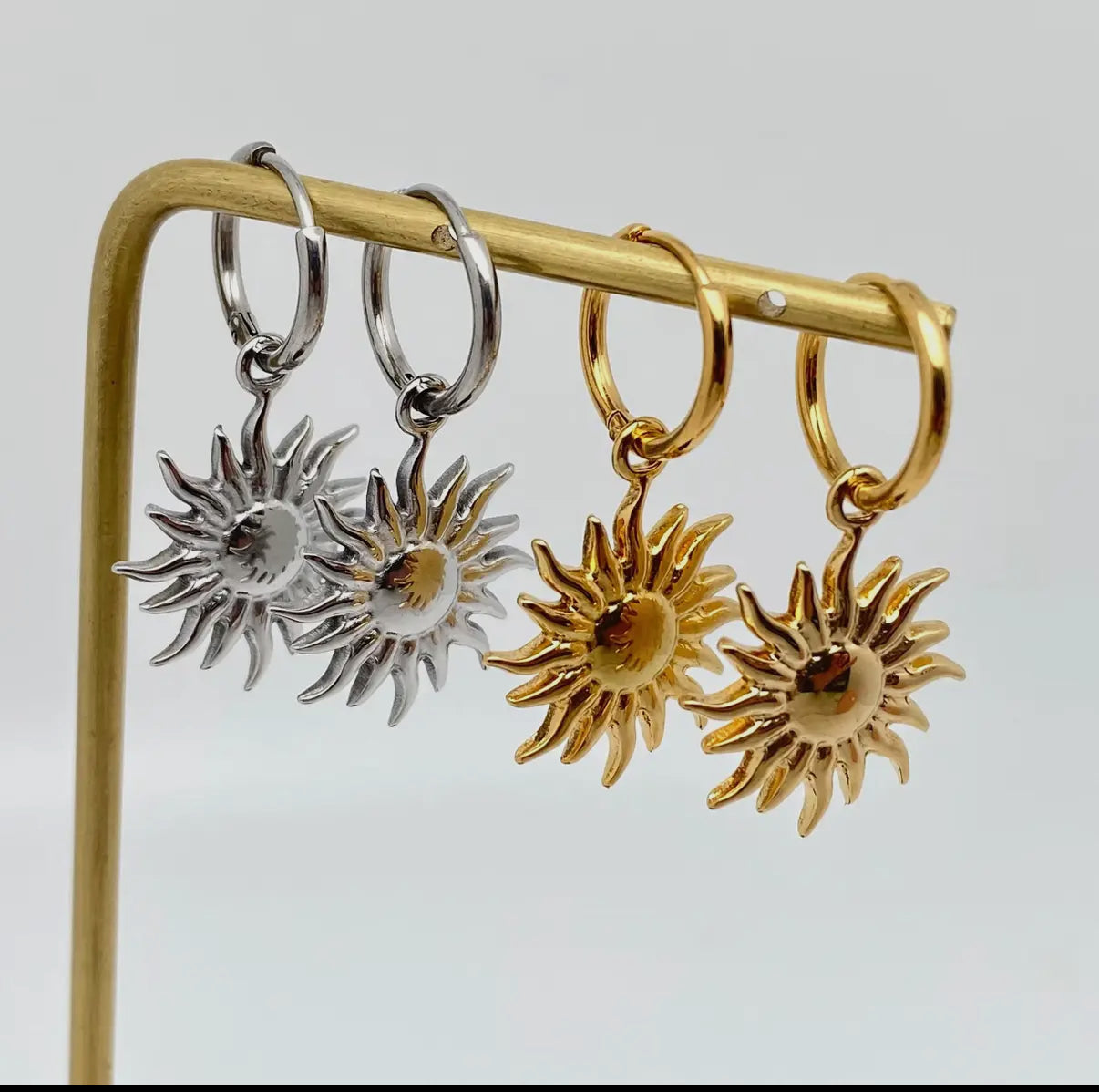 Radiant Sun Drop Charm Earrings