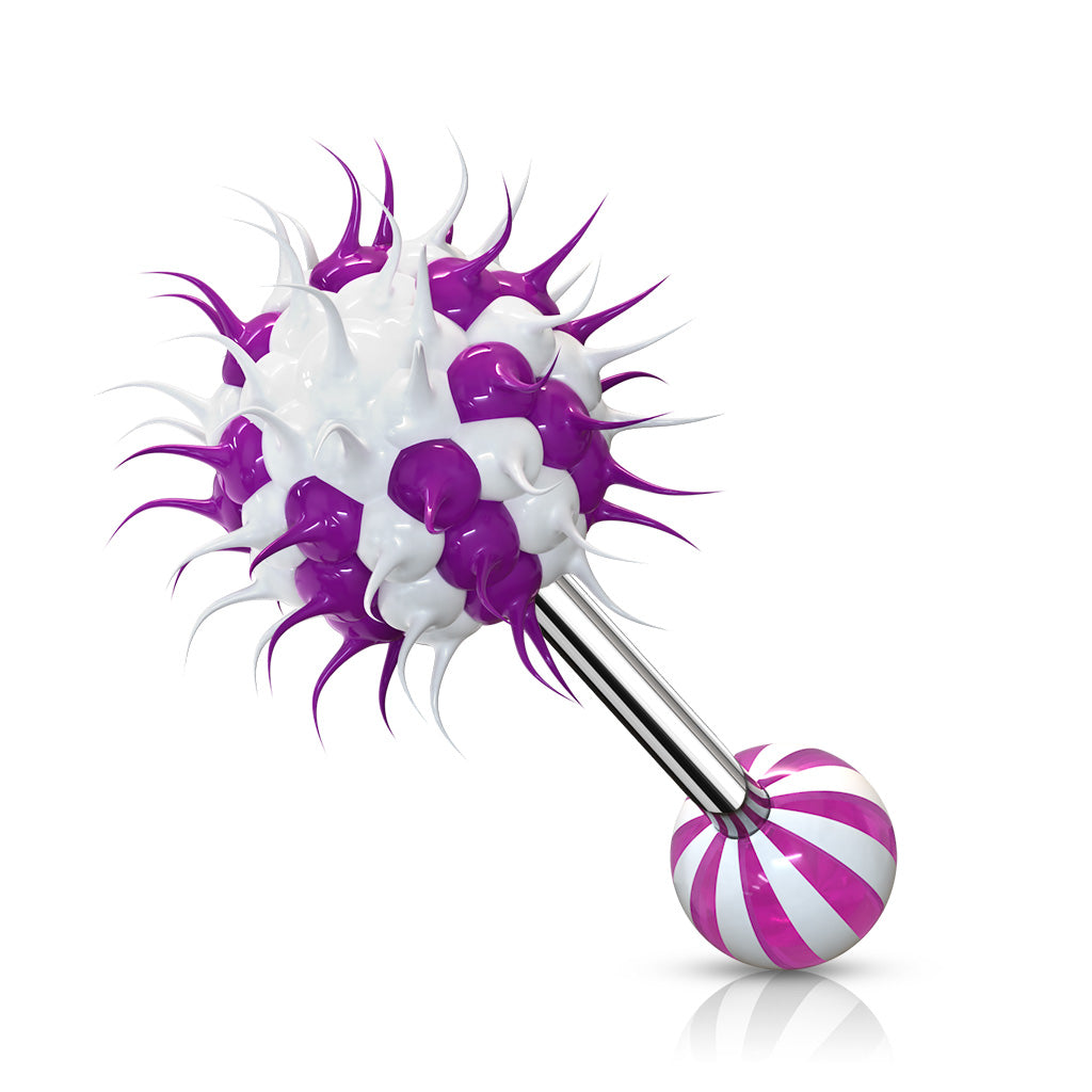 Barbell Candy Stripe Silicone Spike Koosh Balls