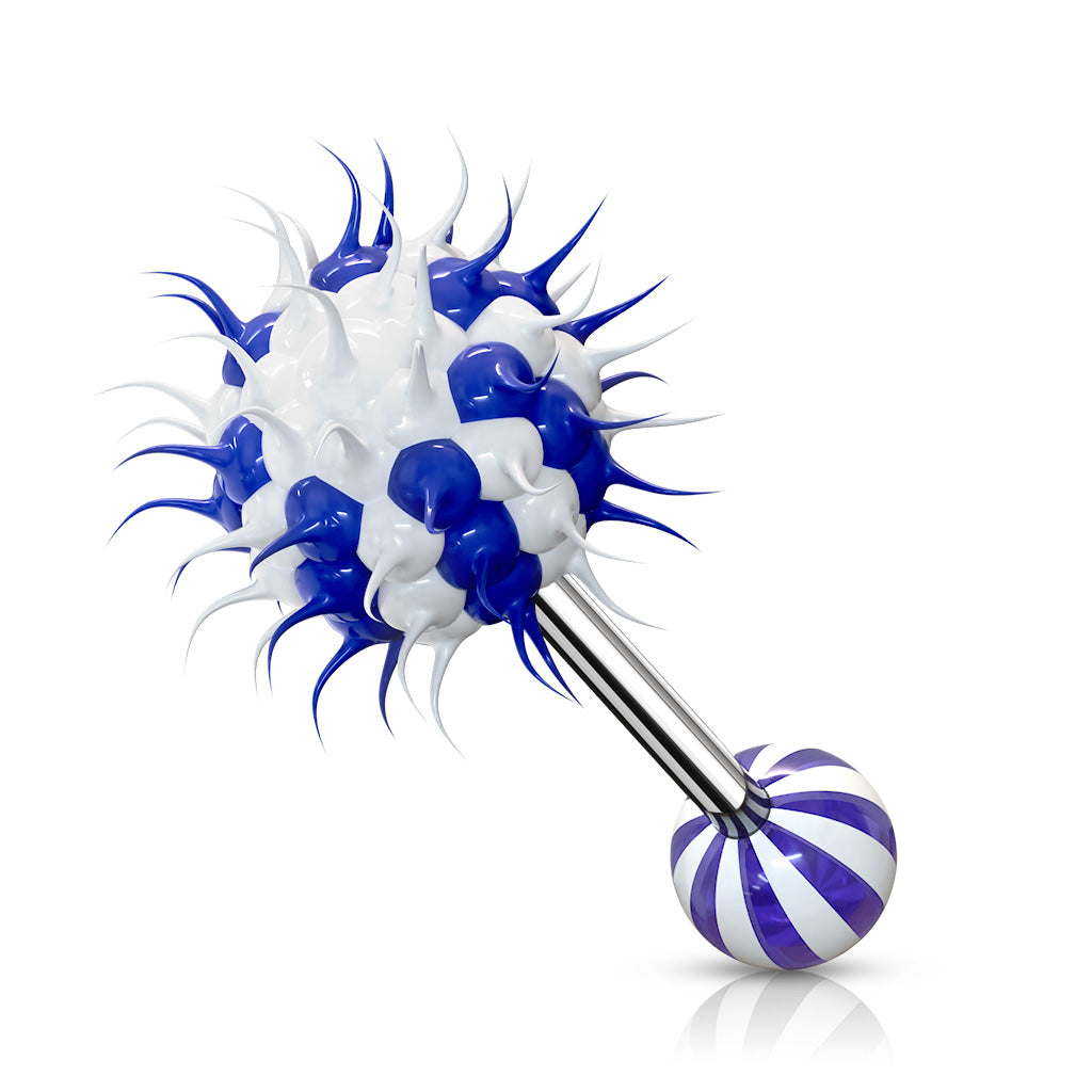 Barbell Candy Stripe Silicone Spike Koosh Balls