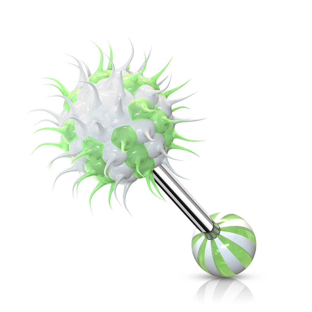 Barbell Candy Stripe Silicone Spike Koosh Balls