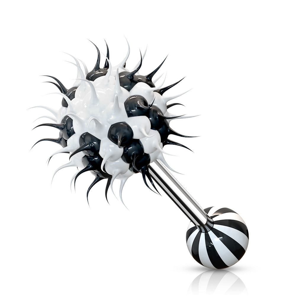 Barbell Candy Stripe Silicone Spike Koosh Balls