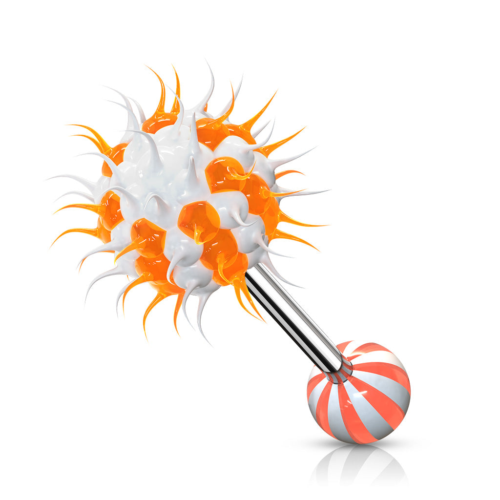 Barbell Candy Stripe Silicone Spike Koosh Balls