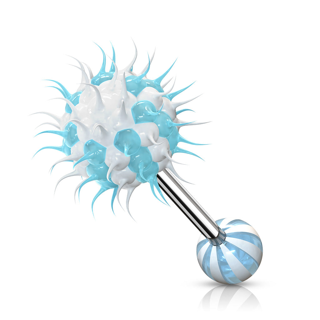 Barbell Candy Stripe Silicone Spike Koosh Balls