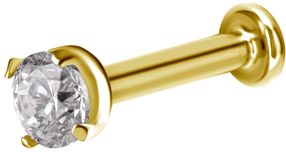 18k Premium Zirconia Labret
