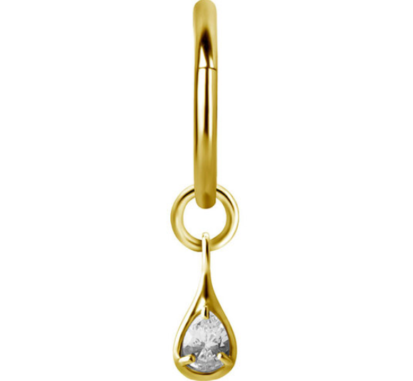 Teardrop CZ Drop Charm