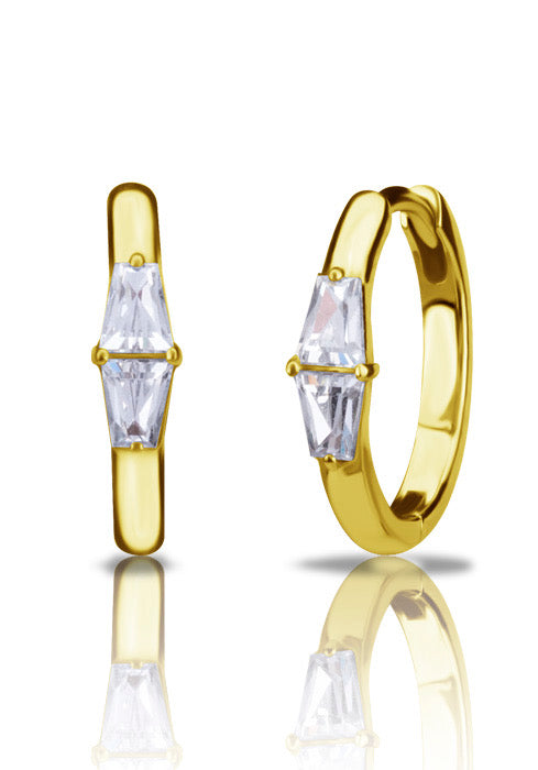 Premium Zirconia Hinged Hoop Set