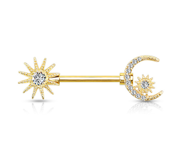 Nipple Barbell Sun & Moon