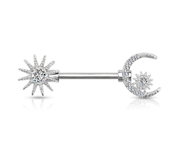Nipple Barbell Sun & Moon