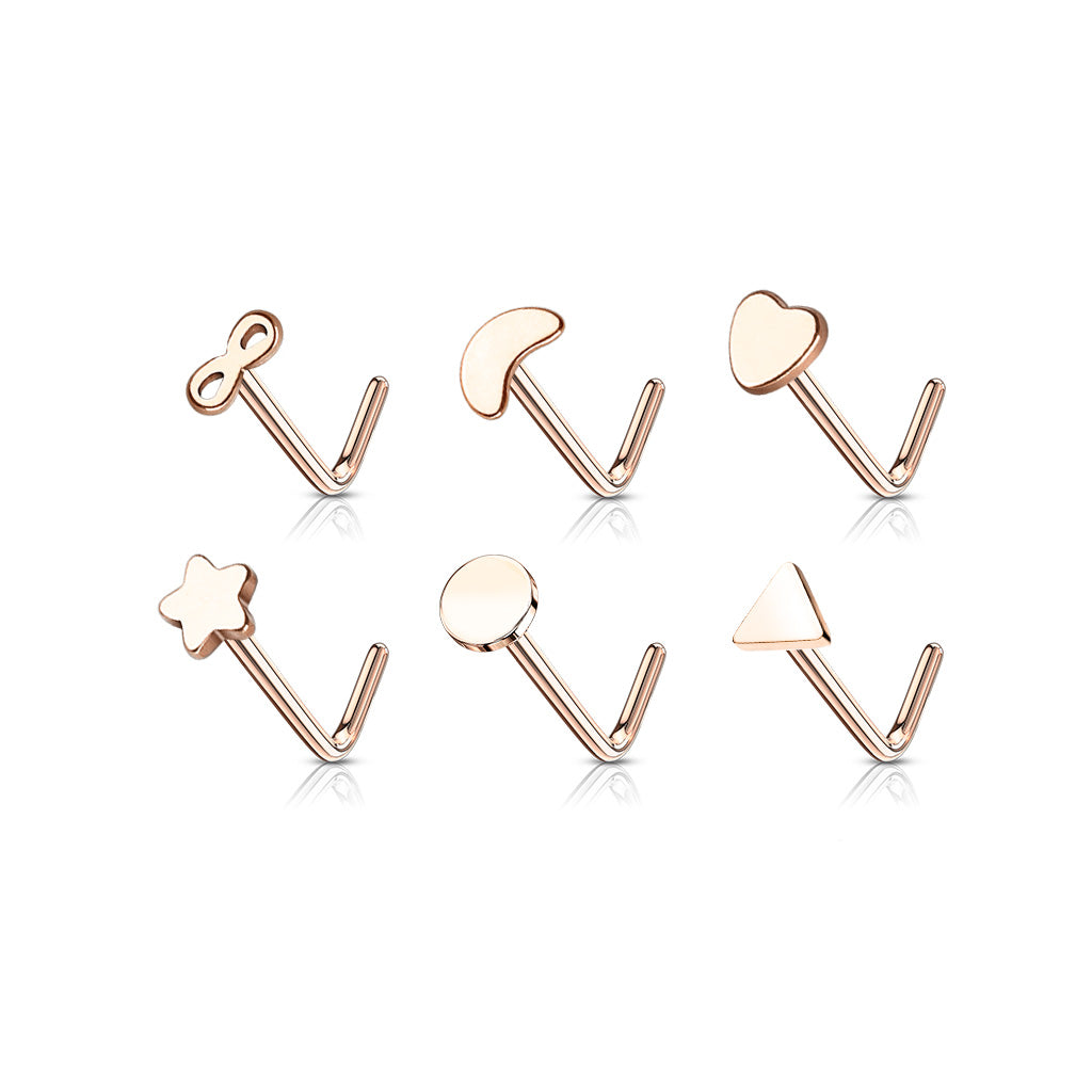 Assorted Shaped Tops Nostril Stud