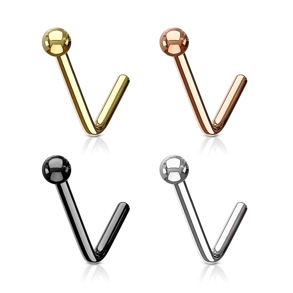 Assorted Ball Tops Nostril Stud
