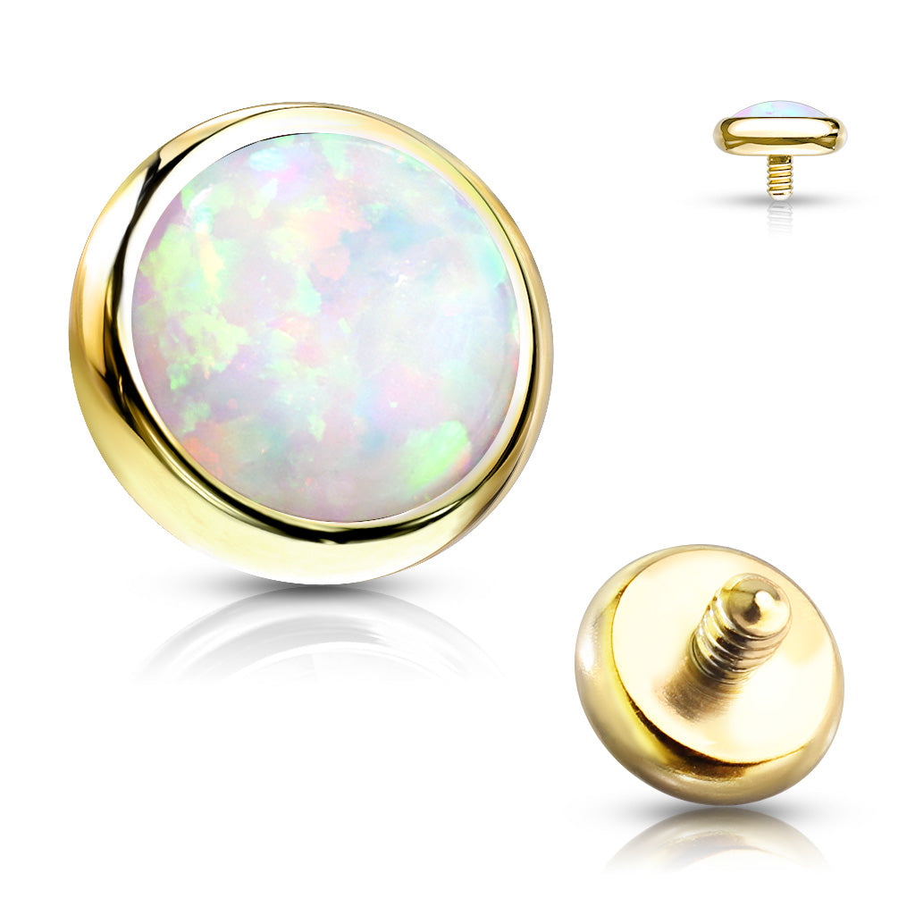 Opal Bezel Set Disc Dermal Top