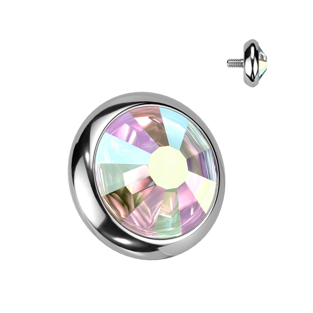 Flat Bezel Crystal Dermal Top