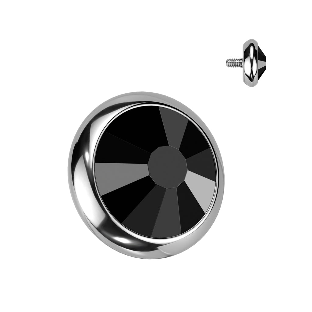 Flat Bezel Crystal Dermal Top