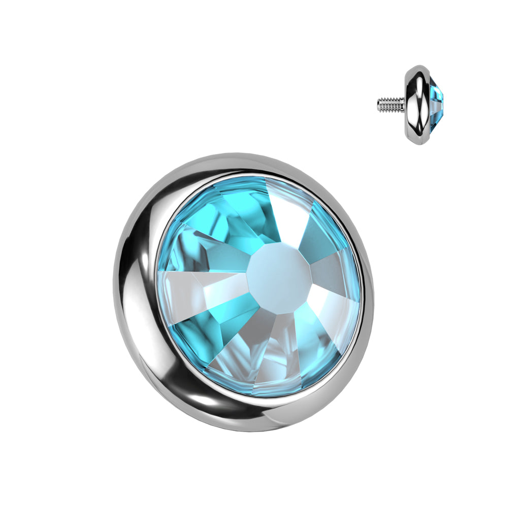 Flat Bezel Crystal Dermal Top