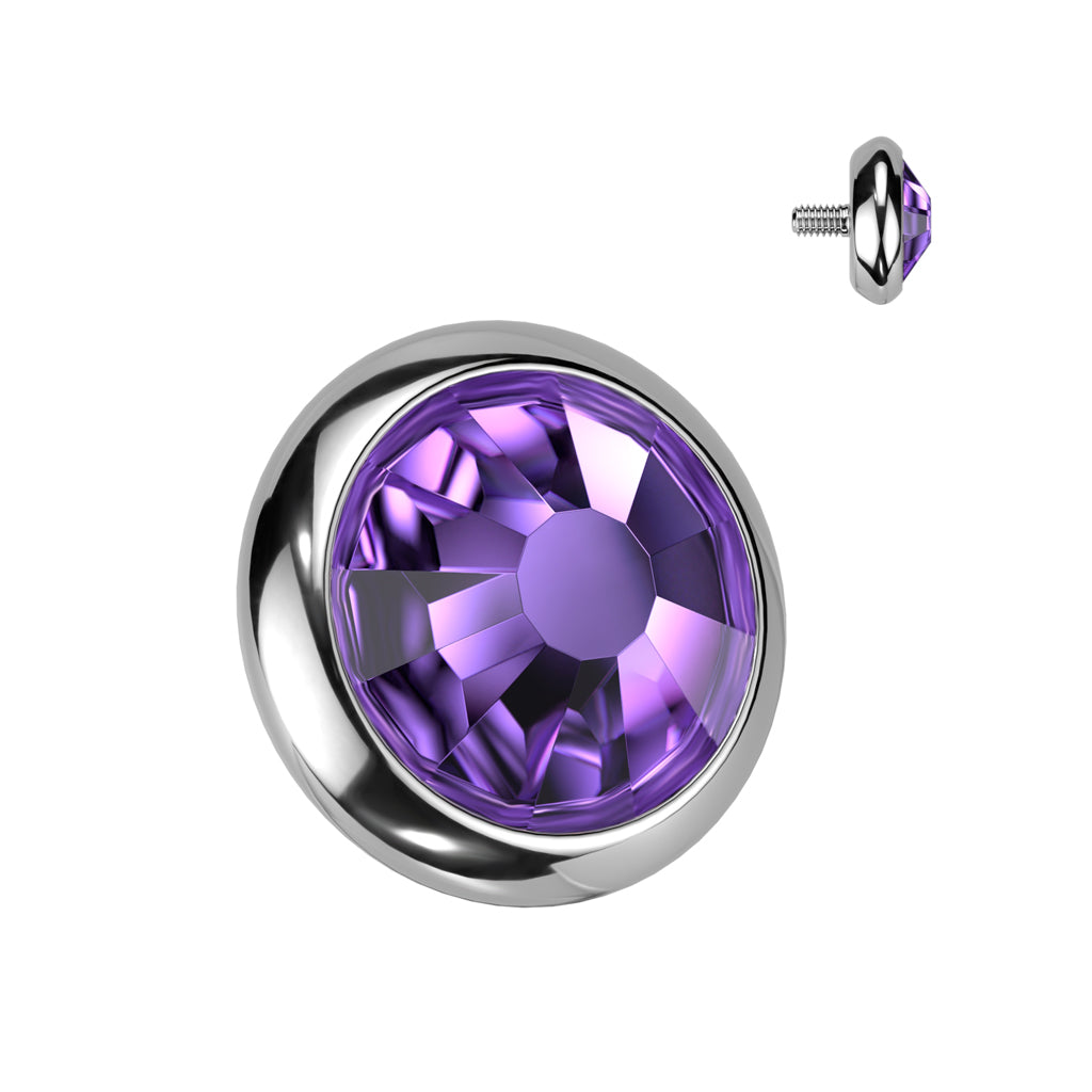 Flat Bezel Crystal Dermal Top