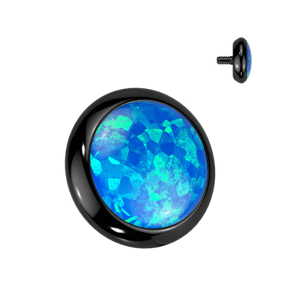 Flat Bezel Set Opal Top