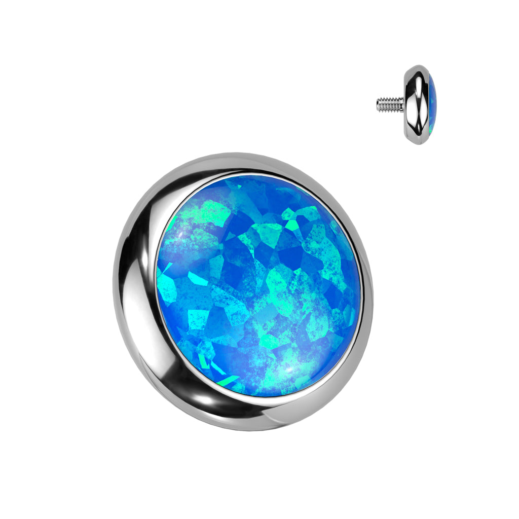 Flat Bezel Set Opal Top
