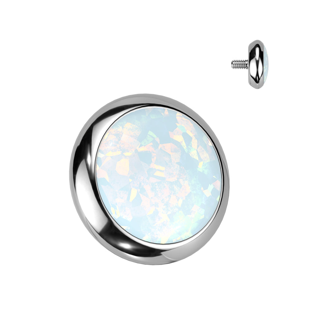 Flat Bezel Set Opal Top