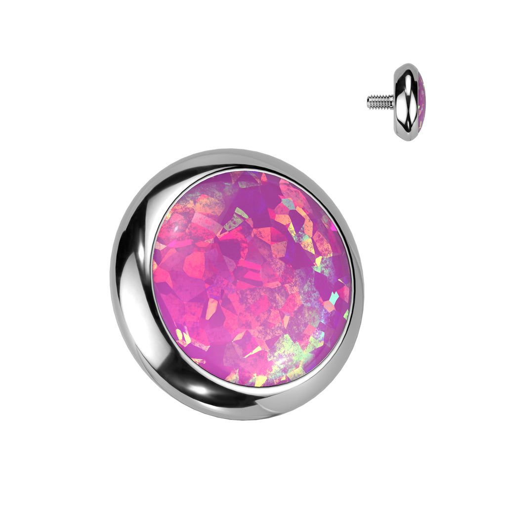Flat Bezel Set Opal Top