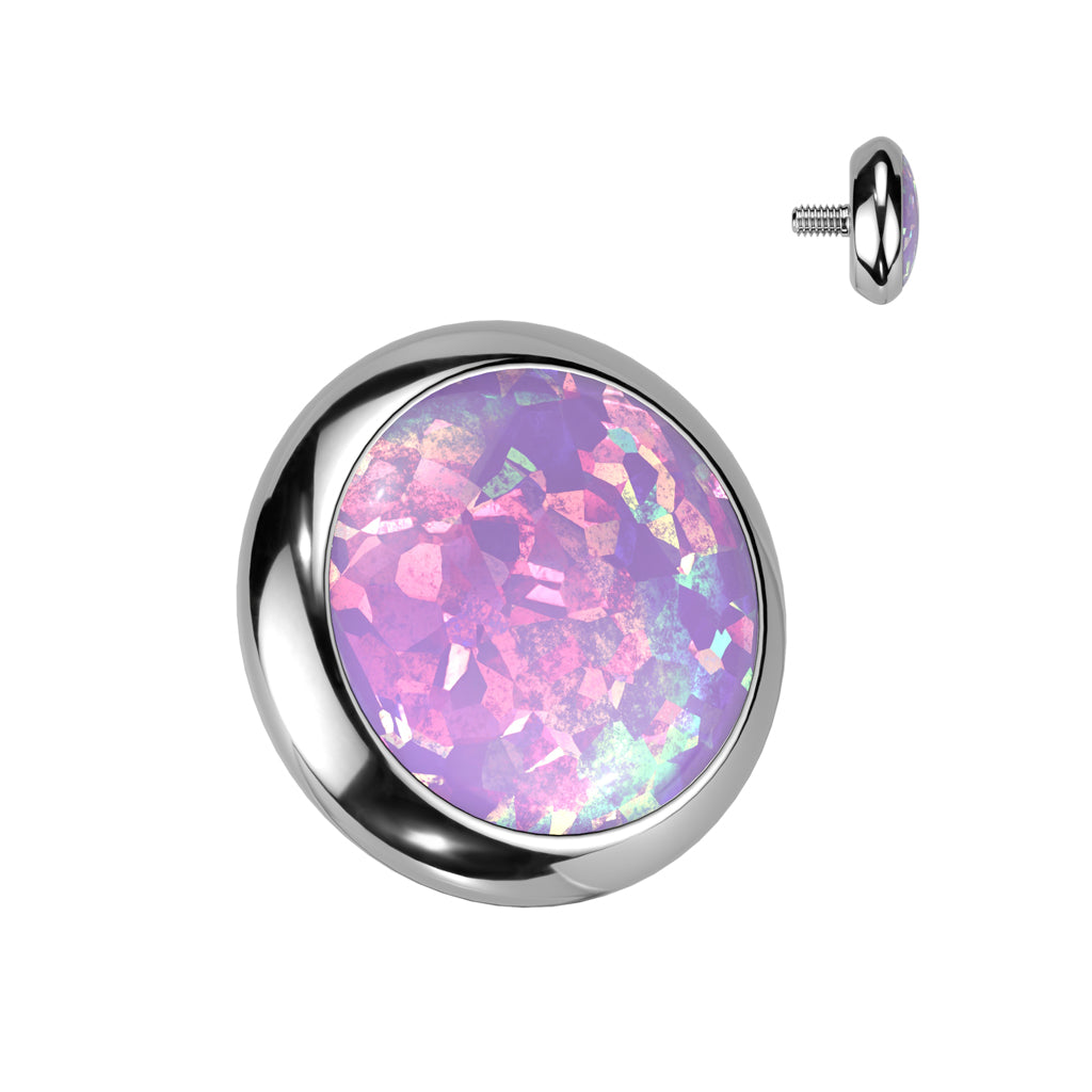 Flat Bezel Set Opal Top