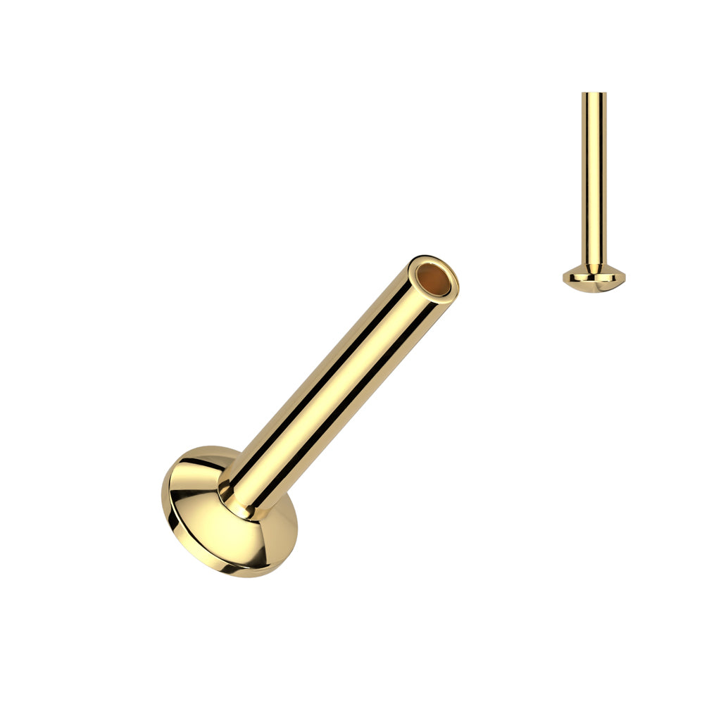 18g Titanium Threadless Push In Flat Back Stud Labret Post