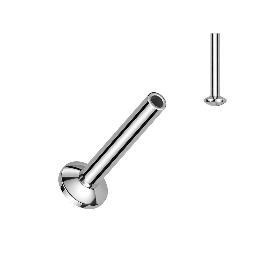 18g Titanium Threadless Push In Flat Back Stud Labret Post