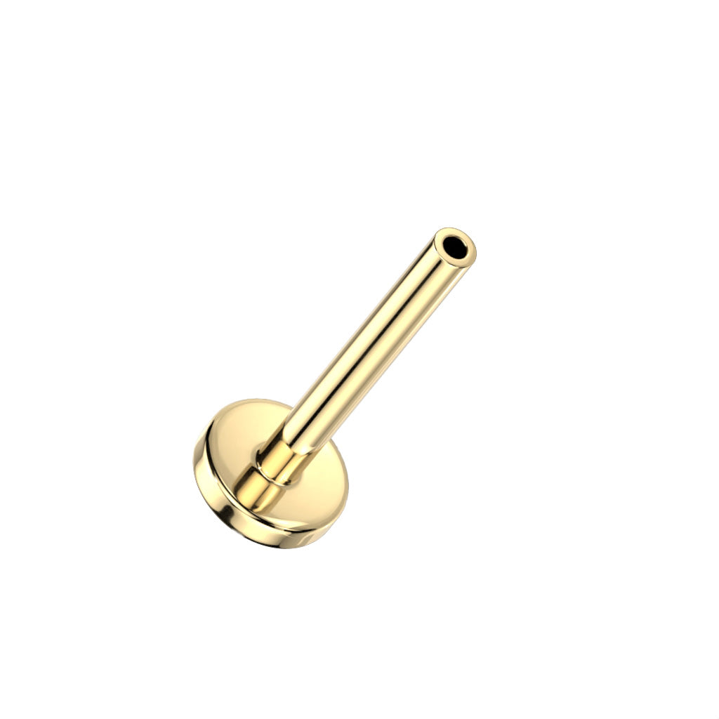 16g Titanium Threadless Push In Flat Back Stud Labret Post