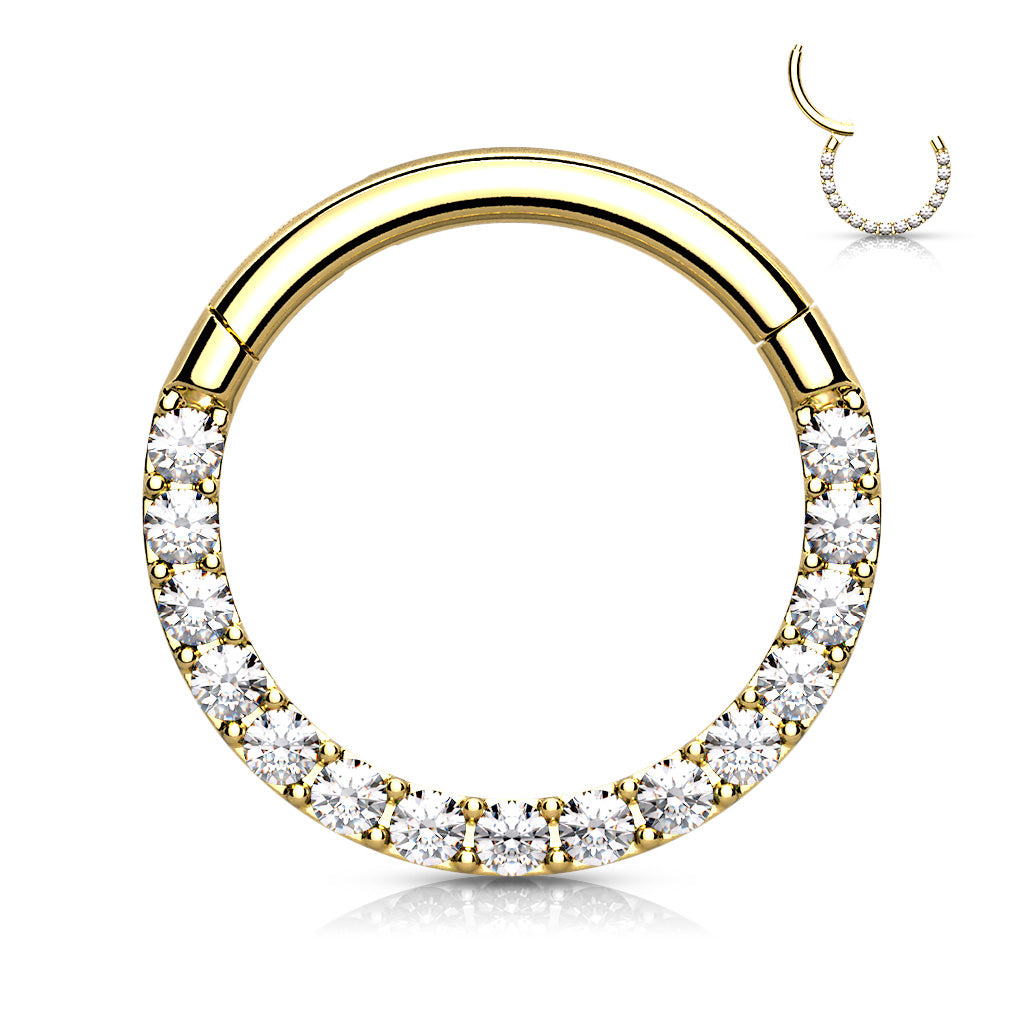 High Quality Precision Rings with CNC Set Front Facing CZ Paved