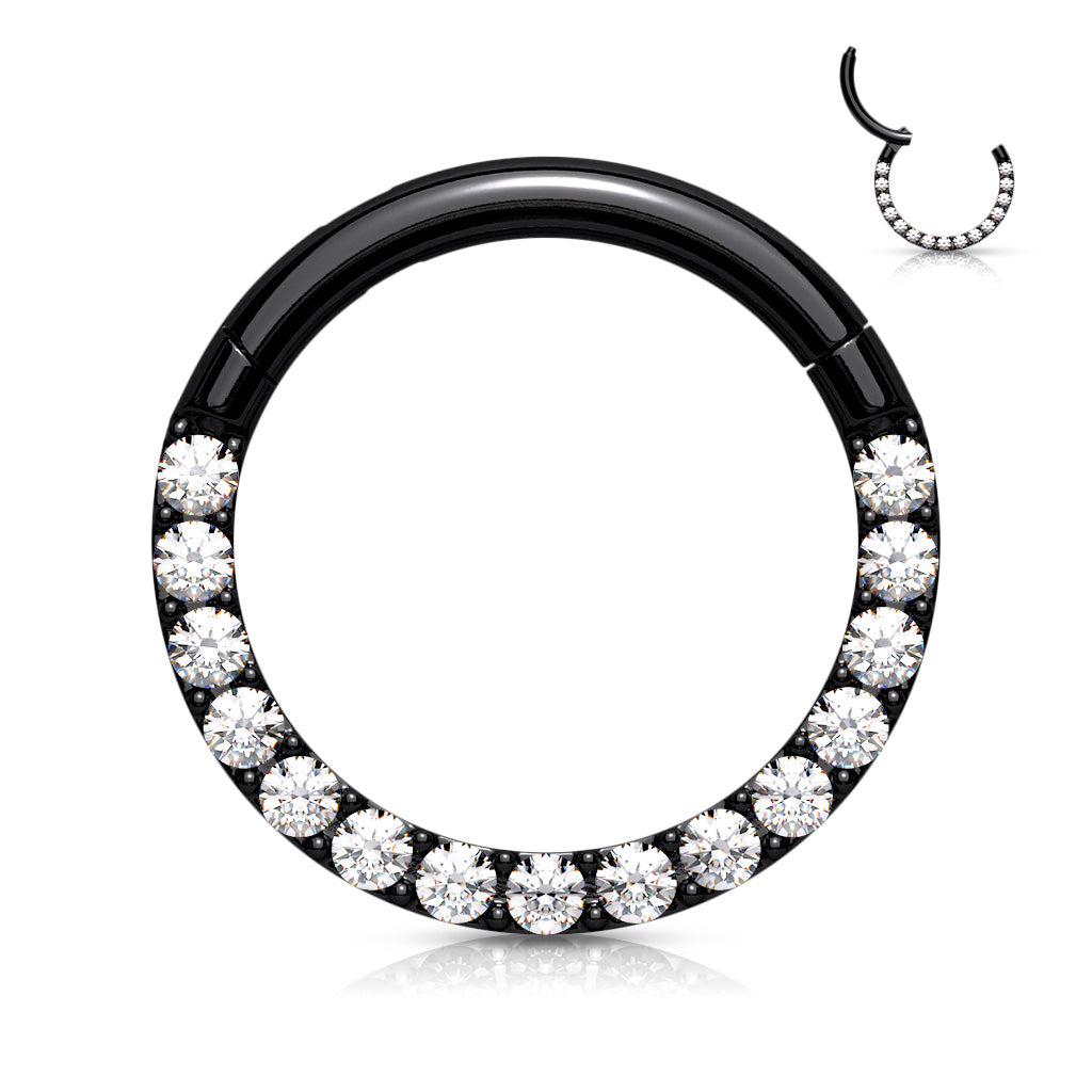 High Quality Precision Rings with CNC Set Front Facing CZ Paved
