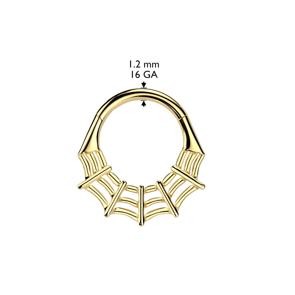 Spider Web Hinged Segment Hoop Ring