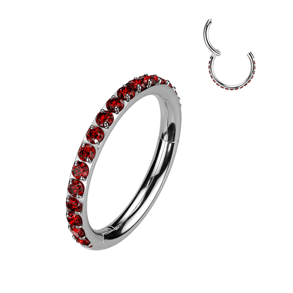 Ring With Outward Facing Pave CNC Set CZ