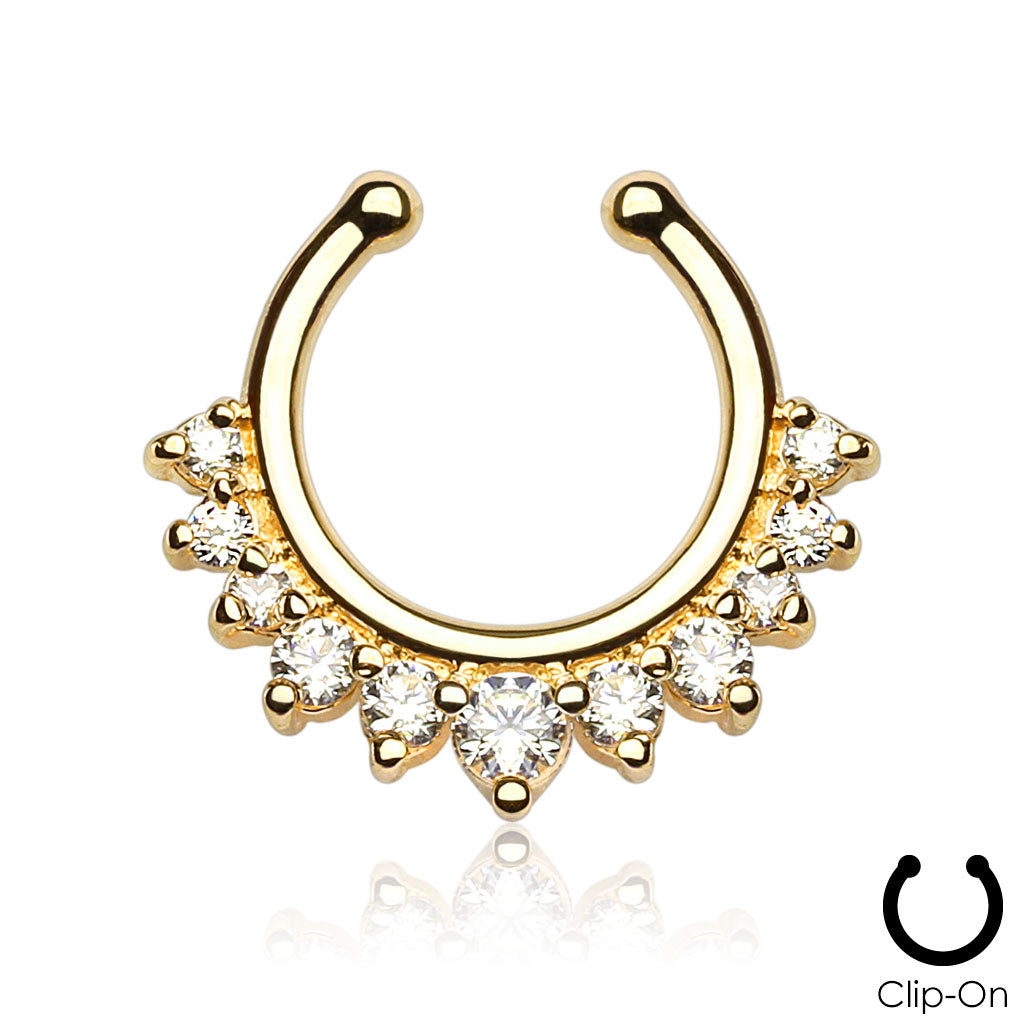 Single Line with Multi Gems Septum Hanger