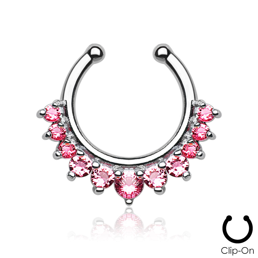Single Line with Multi Gems Septum Hanger