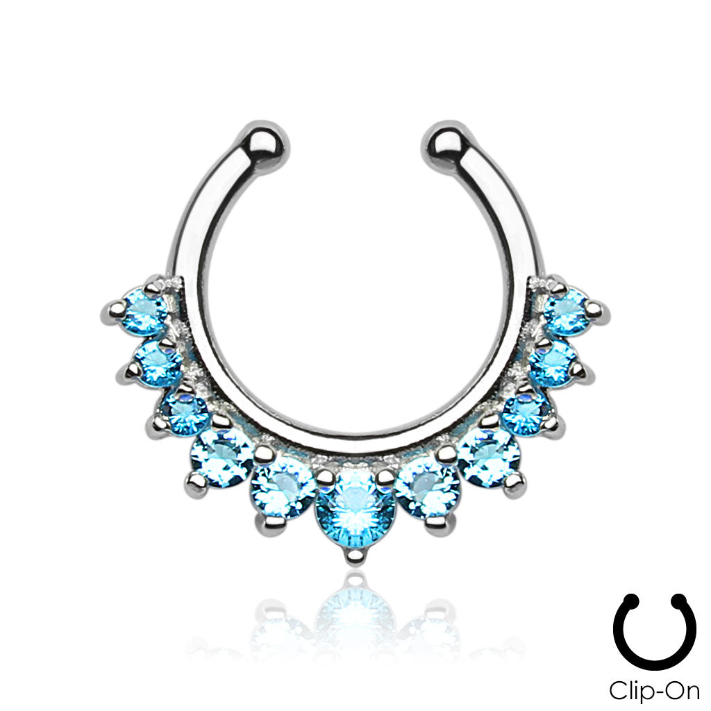 Single Line with Multi Gems Septum Hanger