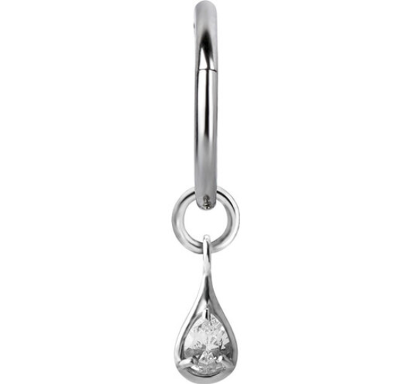 Teardrop CZ Drop Charm