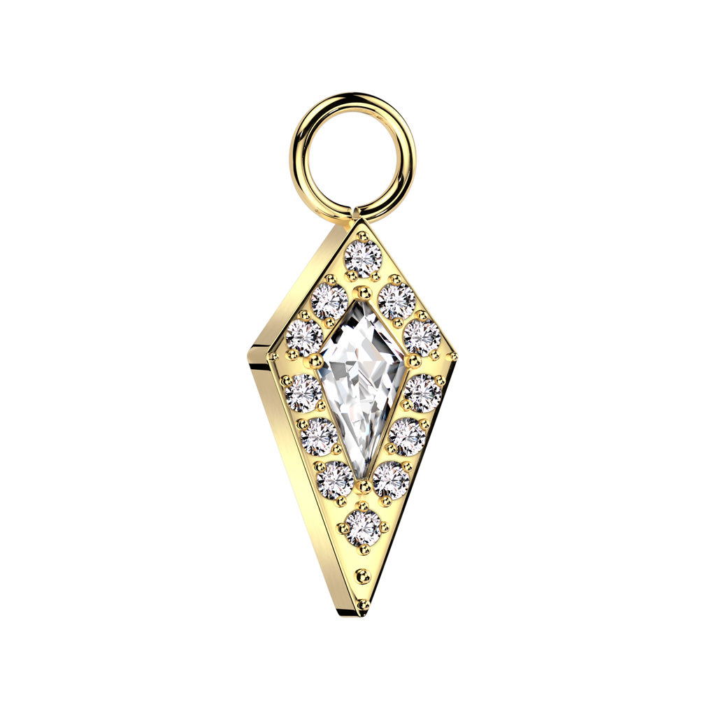 CZ Pave Spear Charm