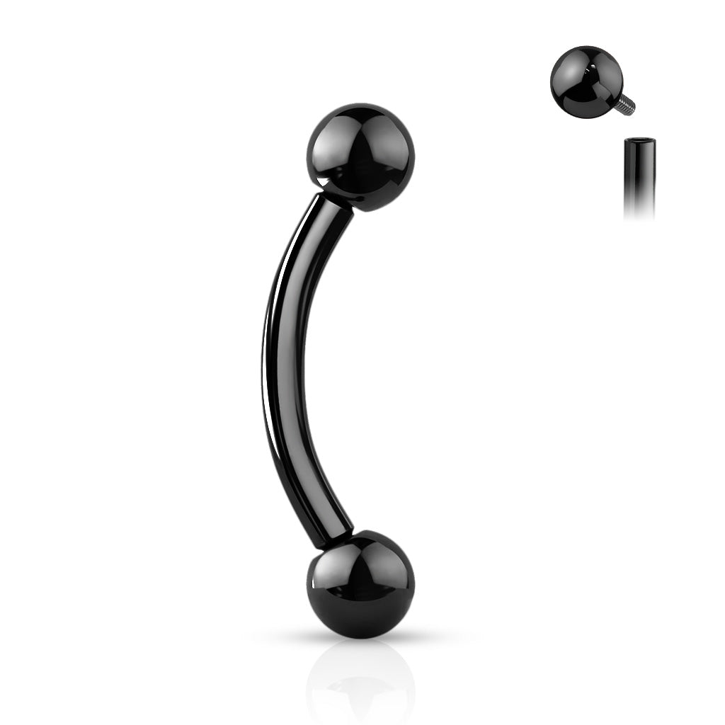 PVD Plated Curved Barbell