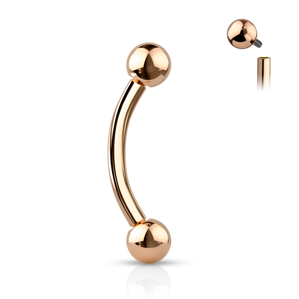 PVD Plated Curved Barbell