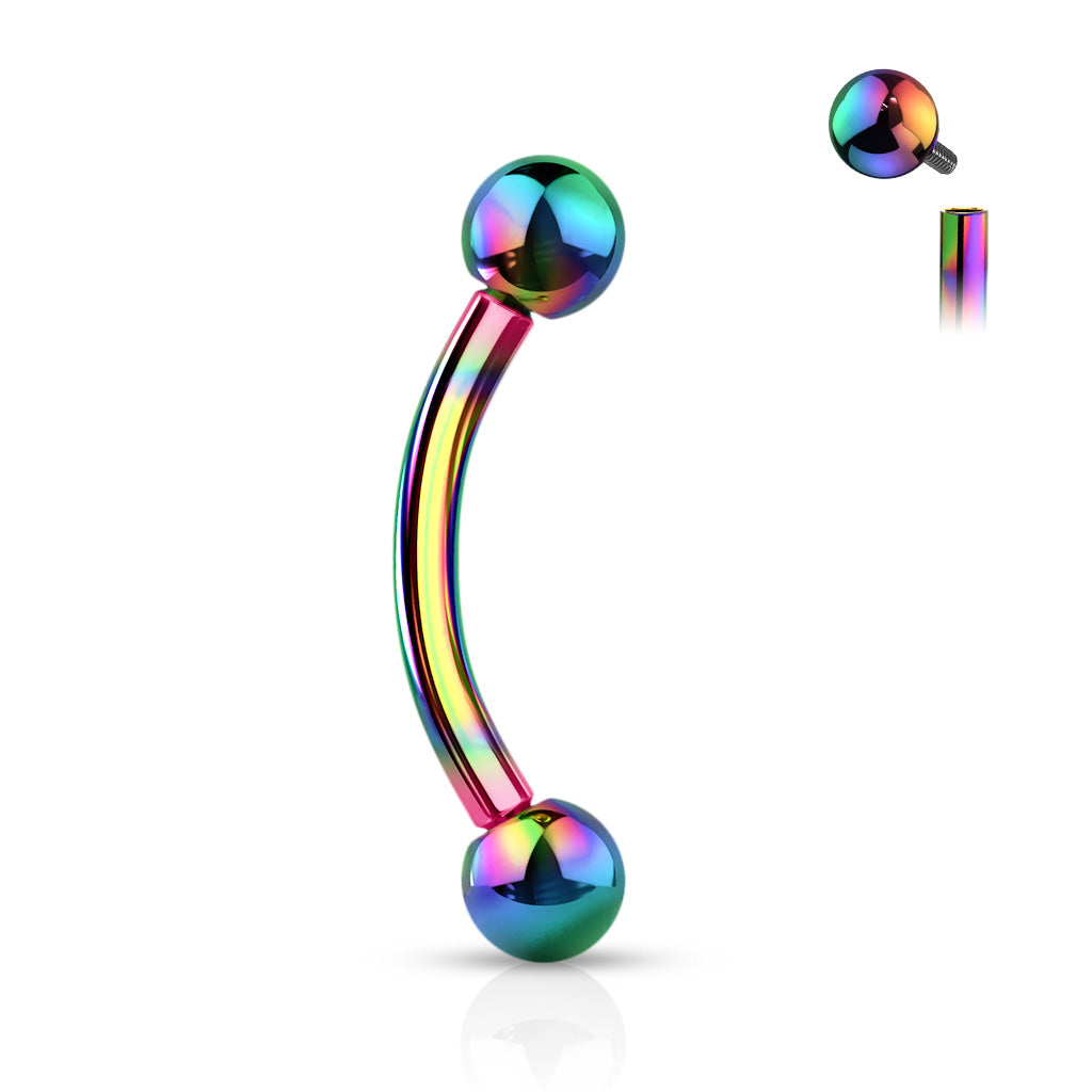 PVD Plated Curved Barbell