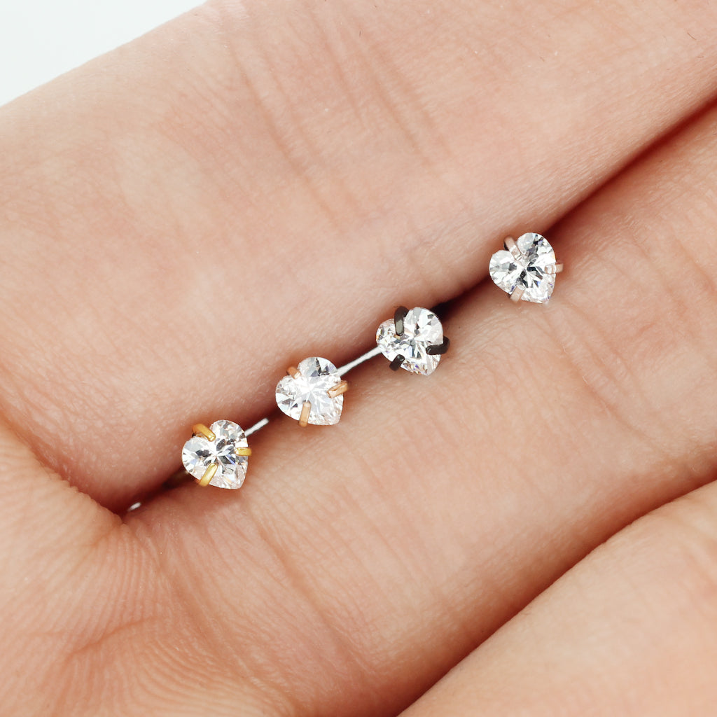 Heart Prong Top Gem Labret