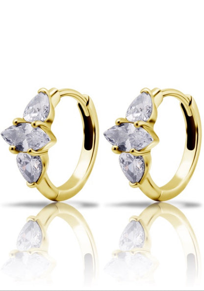 Marquise Cubic Zirconia Pair Hoop Set
