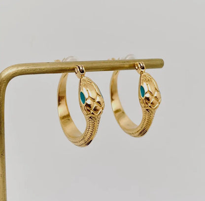 Ouroboros Serpent Hoops