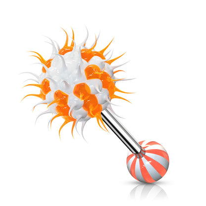Barbell Candy Stripe Silicone Spike Koosh Balls