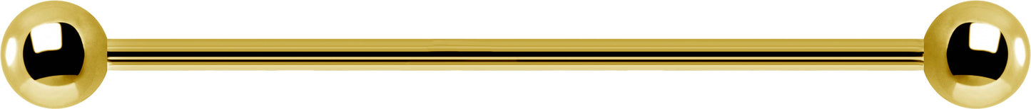 Gold PVD Industrial Barbell