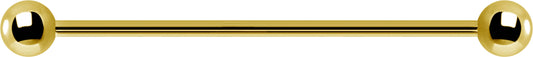 Gold PVD Industrial Barbell