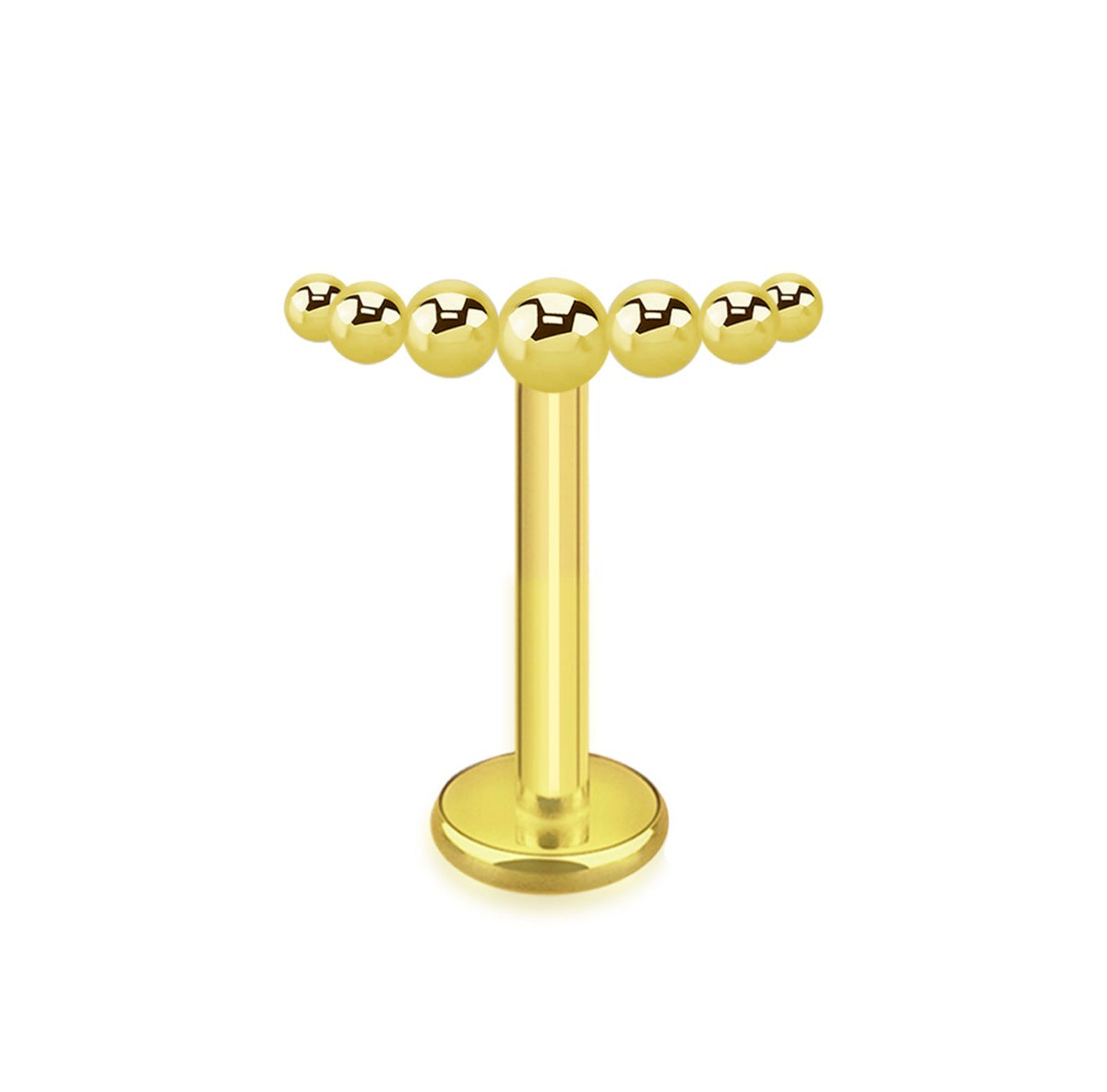 High polish Curved Ball Design Labret