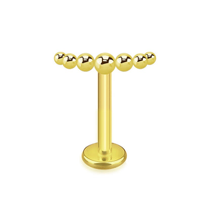 High polish Curved Ball Design Labret