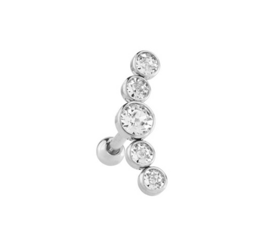 Multi Disc Jewelled Ball-Back Labret