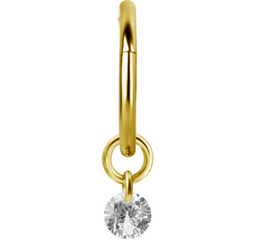 Circle CZ Drop Charm